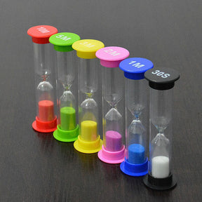 6 Color Timer Hourglass Glass Creative Furnishings