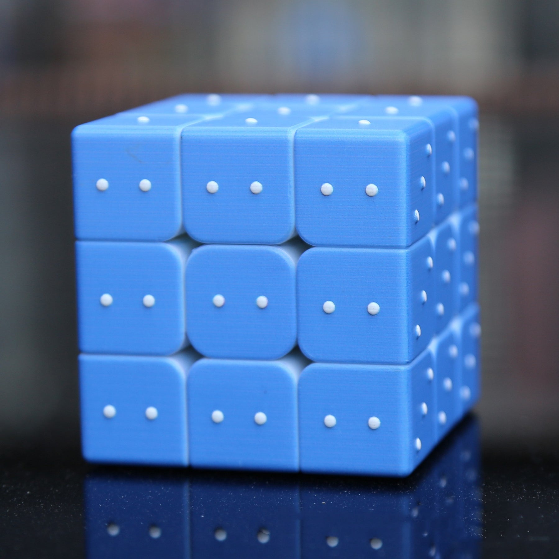 Braille Number Puzzle Cube