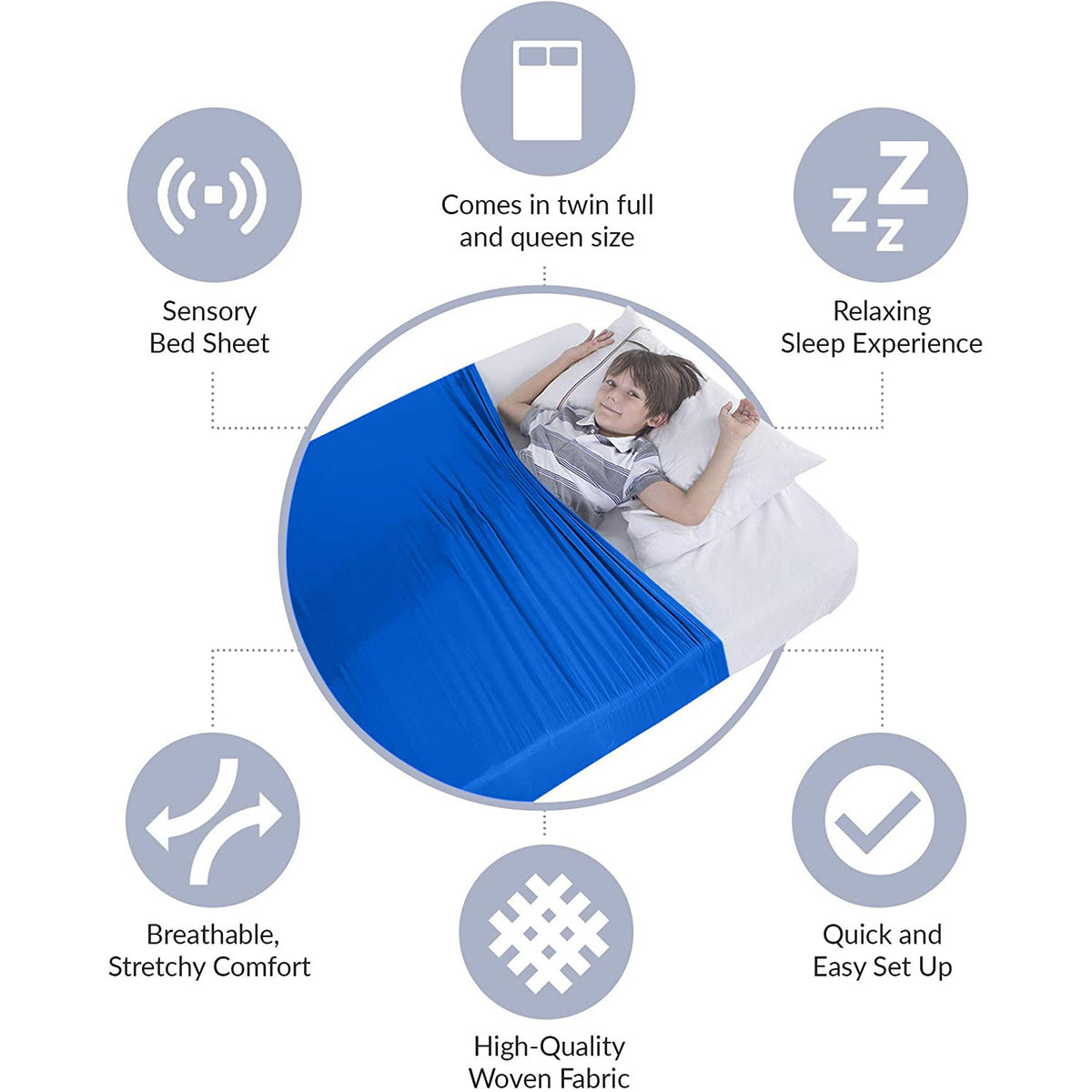 Sensory compression bed sheet/blanket