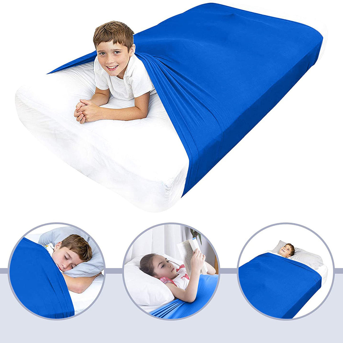 Sensory compression bed sheet/blanket