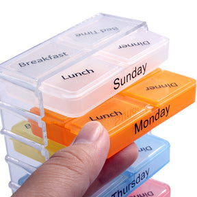 Sealed pill box 7-layer folding pill box