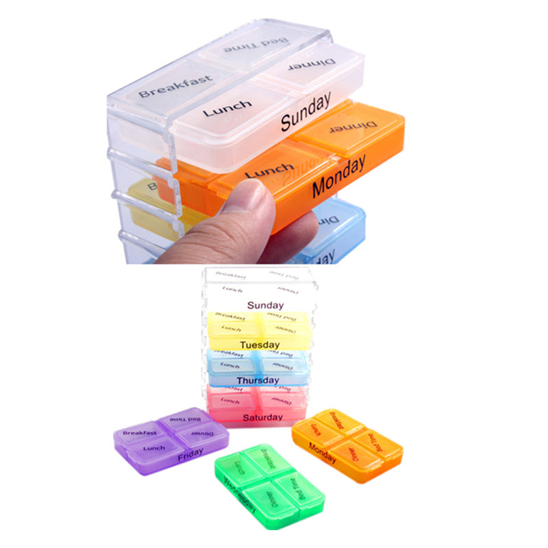 Sealed pill box 7-layer folding pill box