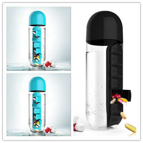 Two-In-One Water Cup Pill Box 7-Day Pill Box