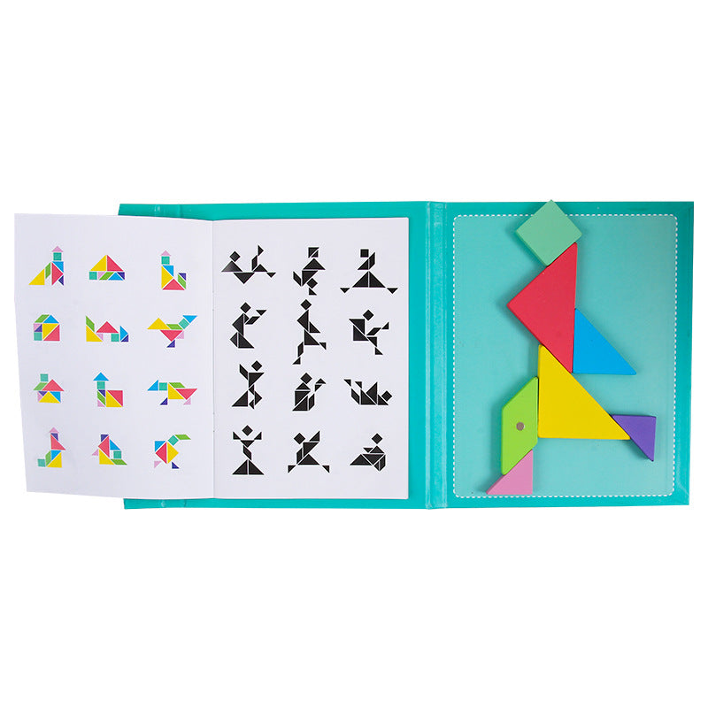 Magnetic tangram puzzle intellectual toy for children