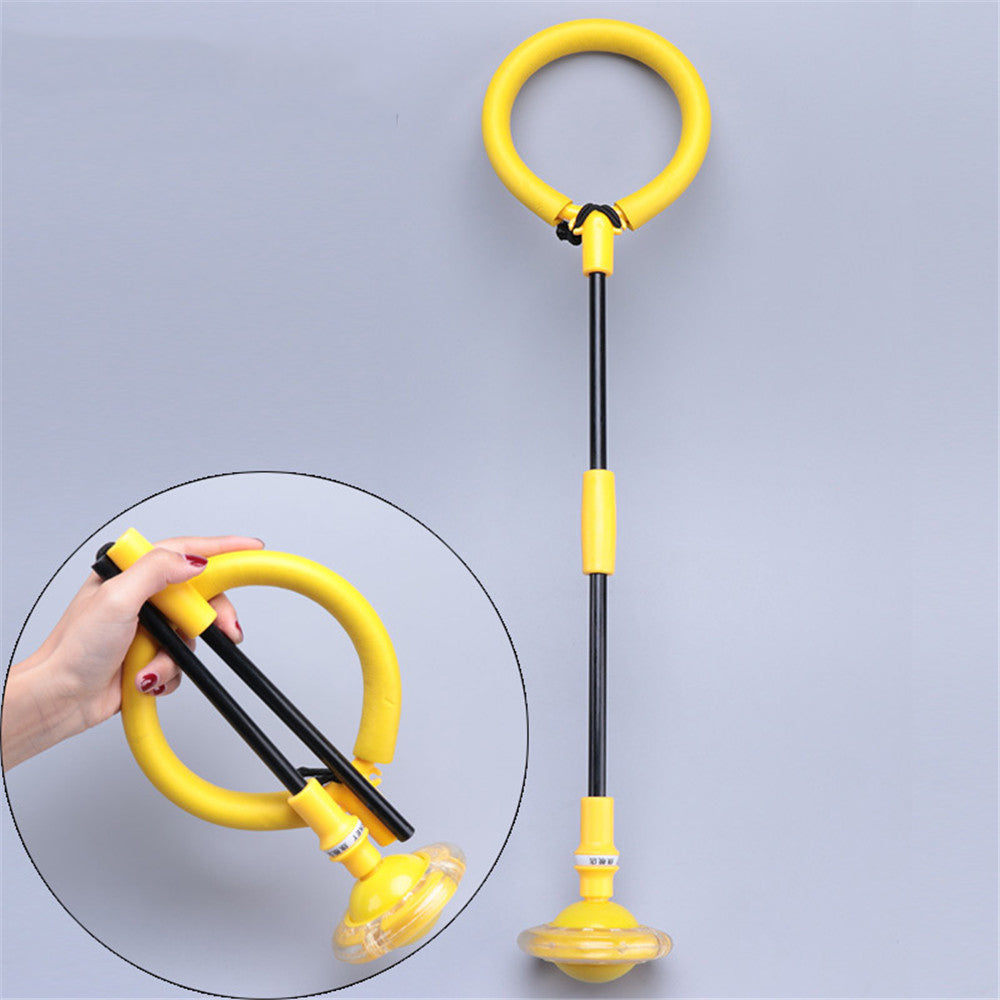 Foldable Children's One-legged Jumping Ball With Sponge Ring Colorful Dancing Flashing Fitness Jumping