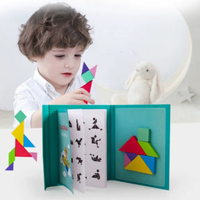 Magnetic tangram puzzle intellectual toy for children