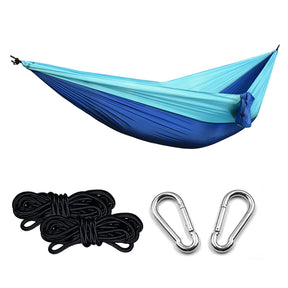 Ultralight Outdoor Camping Nylon Hammock Sleep Swing Tree Bed Garden Furniture Hanging Double Hammock Chair Hangmat