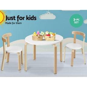 Nordic Kids Table Chair Set 3PC Desk Activity Study Play Children Modern