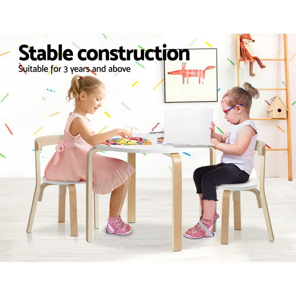 Nordic Kids Table Chair Set 3PC Desk Activity Study Play Children Modern