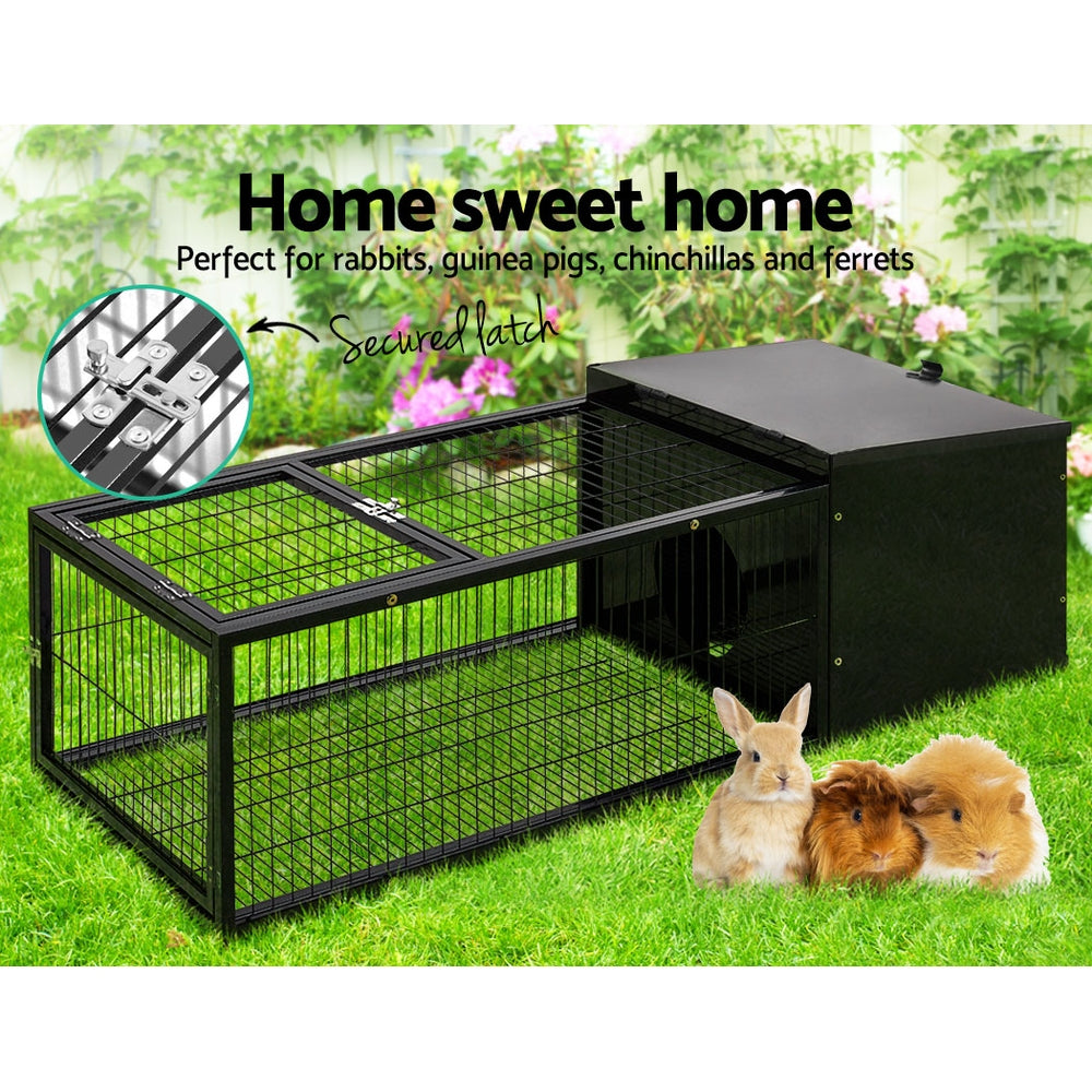 i.Pet Rabbit Cage Hutch Cages Indoor Outdoor Hamster Enclosure Pet Metal Carrier 122CM Length