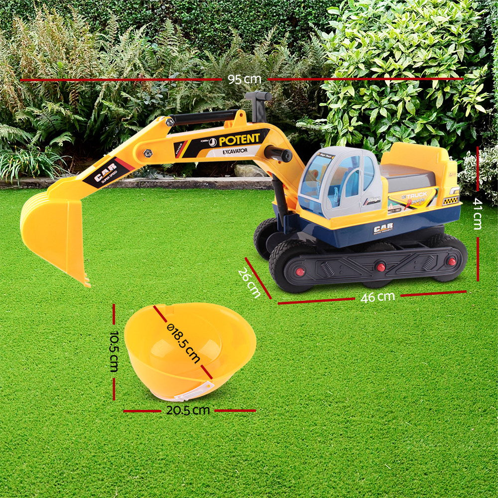 Kids Ride On Excavator - Yellow