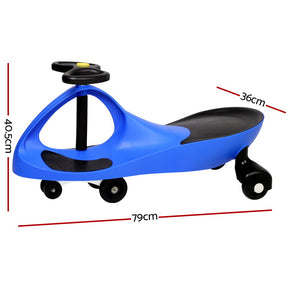 Rigo Kids Ride On Swing Car - Blue