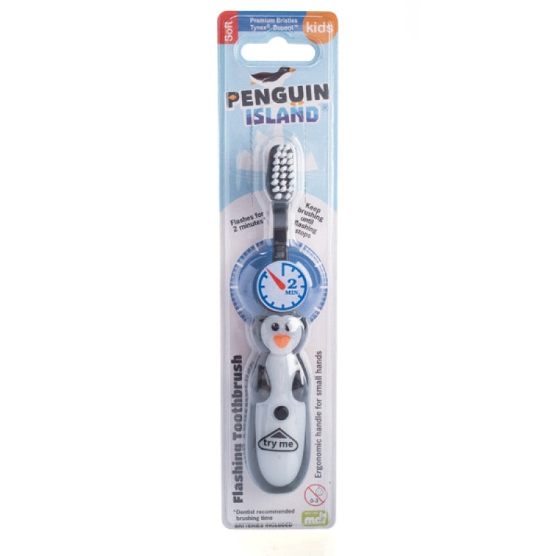 Penguin toothbrush with 2 minute timer