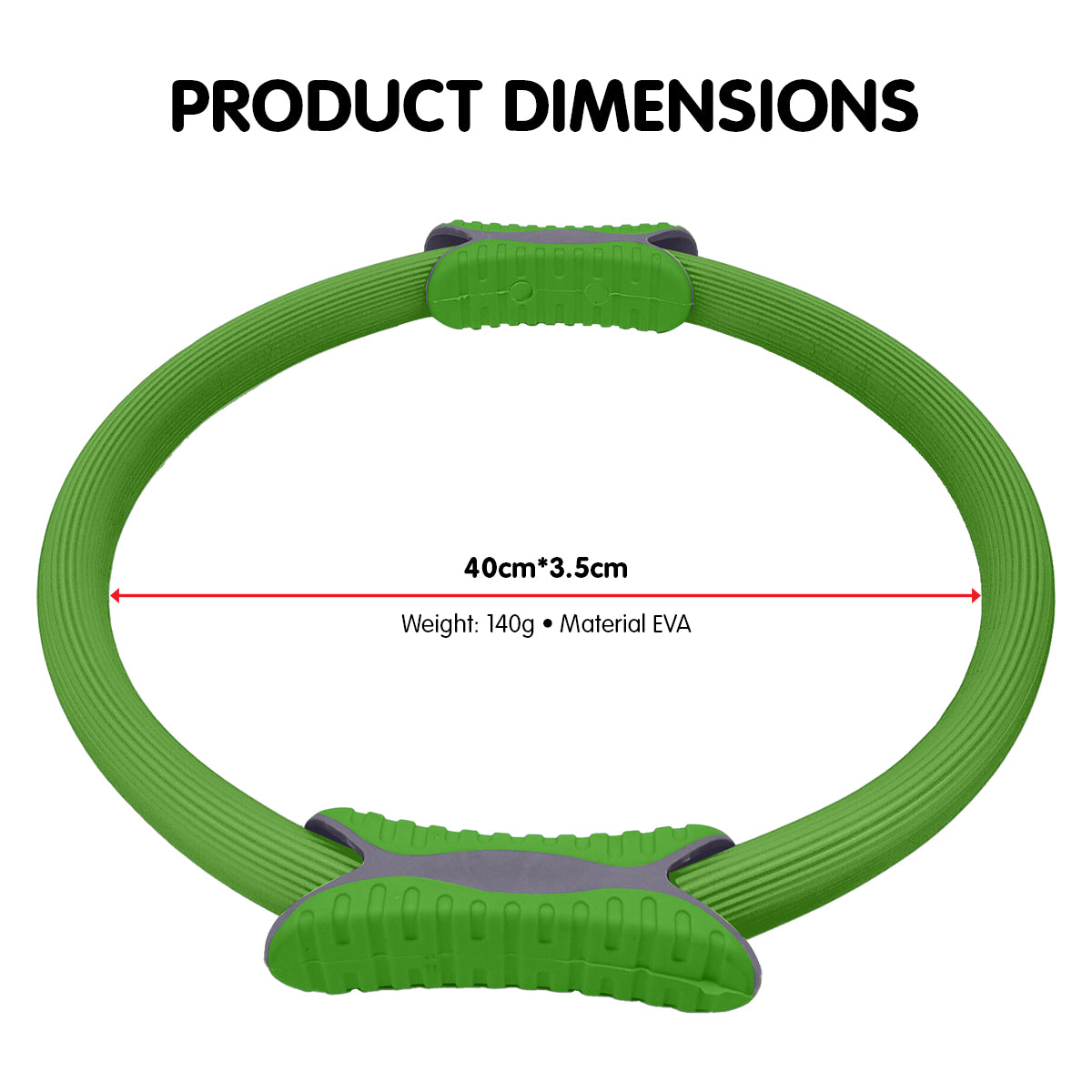 Powertrain Pilates Ring Band Yoga Home Workout Exercise Band Green