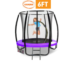 Kahuna Classic 6ft Trampoline Round Outdoor Free Safety Net Spring Pad Cover Mat Purple