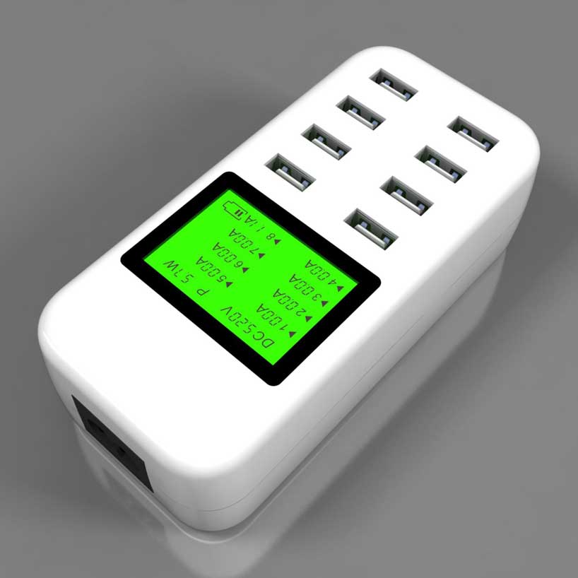 USB Desktop Charger - 8 Port with LED Display