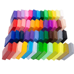 50Colors 1KG Toy DIY Craft Malleable Modelling Soft Clay Block Set Fimo Polymer