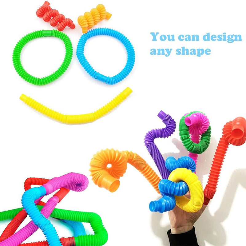 PopTube - sensory toy for stretching, connecting, popping and bending