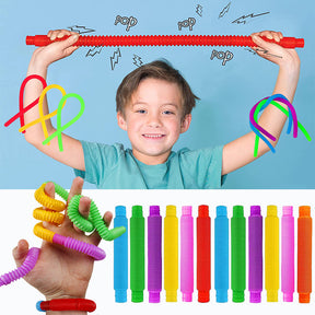 PopTube - sensory toy for stretching, connecting, popping and bending