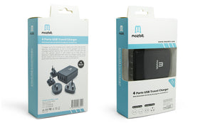 Mozbit 4.5A 4-Port USB Travel Wall Charger